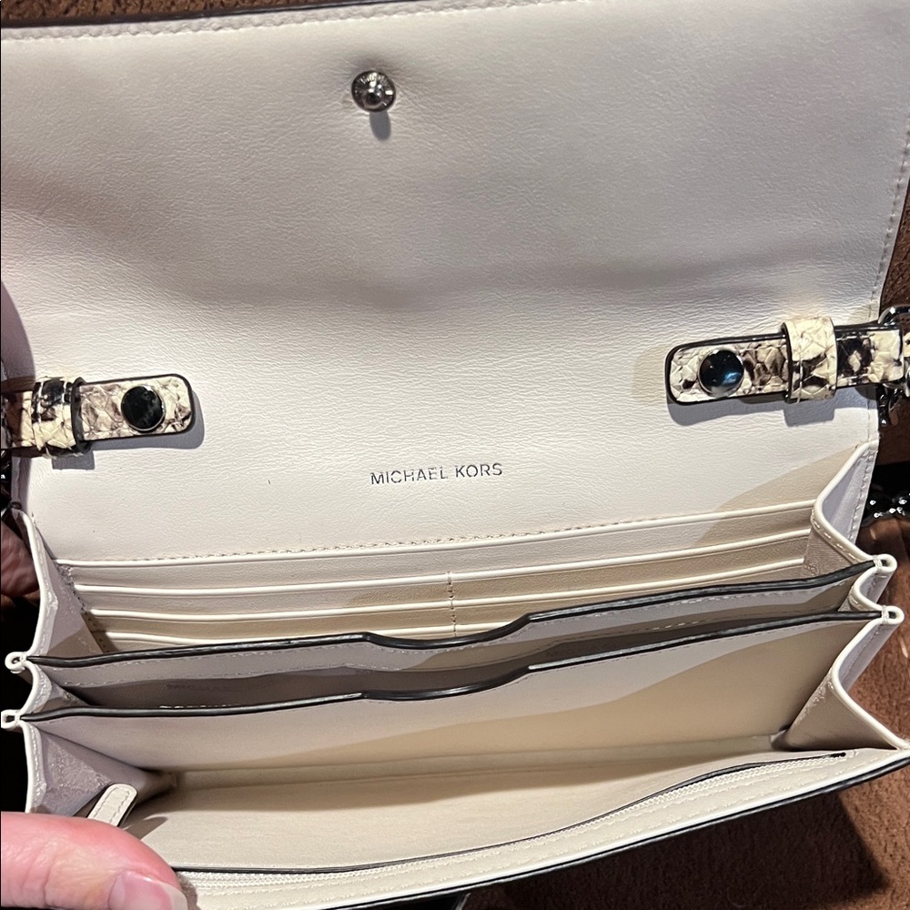 Michael Kors Python Pattern Crossbody Bag - Black… - image 4